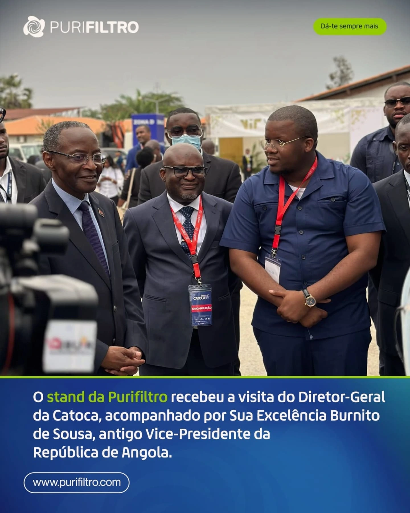 A Purifiltro teve a honra de receber no seu stand a visita do Diretor-Geral da Catoca